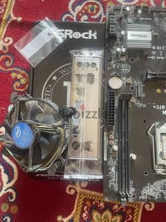 Motherboard ASROCK 13 vga card + Processor i3-7100 + cooling fan intel 0