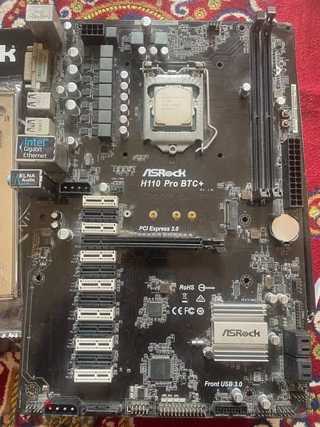 Motherboard ASROCK 13 vga card + Processor i3-7100 + cooling fan intel 1
