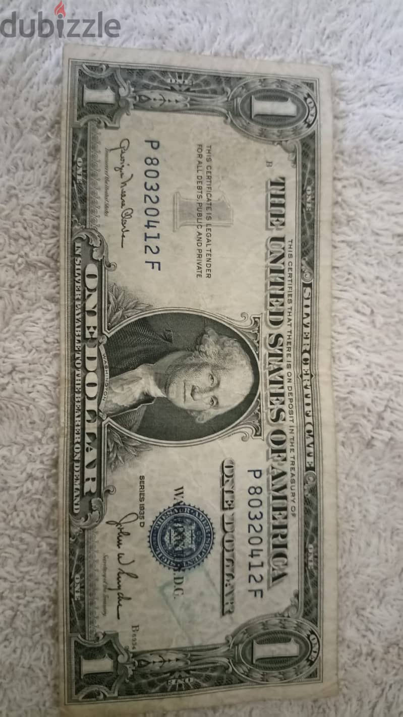 دولار قديم اصدار 1935 بحالته 0