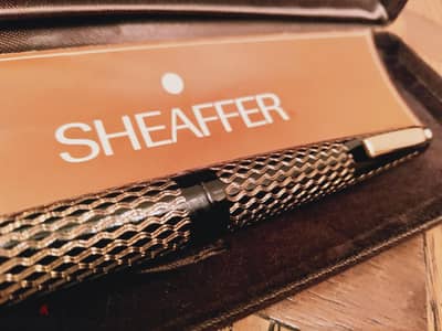 قلم حبر ذهب ماركة SHEAFFER سن ذهب خالص عيار 14K القلم طلاء ذهب عيار 14