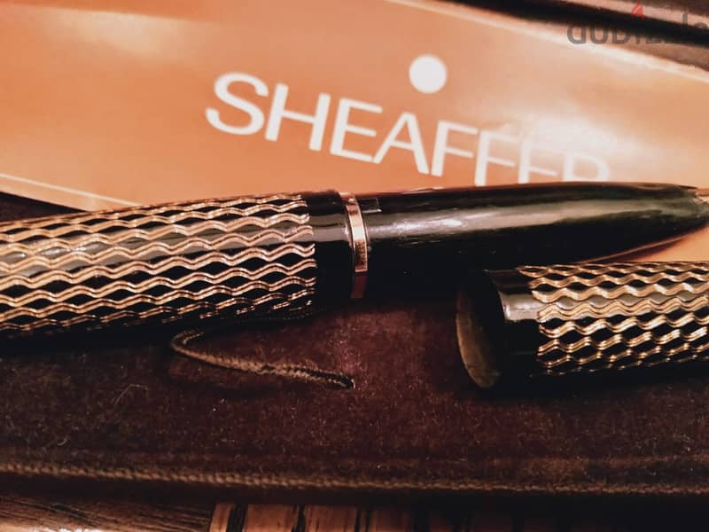 قلم حبر ذهب ماركة SHEAFFER سن ذهب خالص عيار 14K القلم طلاء ذهب عيار 14 2