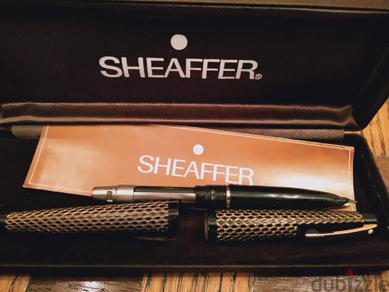 قلم حبر ذهب ماركة SHEAFFER سن ذهب خالص عيار 14K القلم طلاء ذهب عيار 14 10