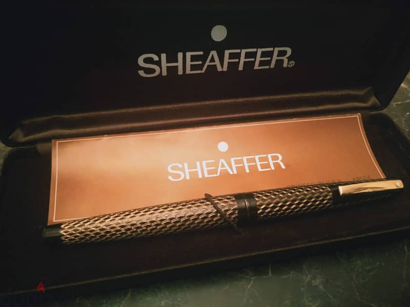 قلم حبر ذهب ماركة SHEAFFER سن ذهب خالص عيار 14K القلم طلاء ذهب عيار 14 11