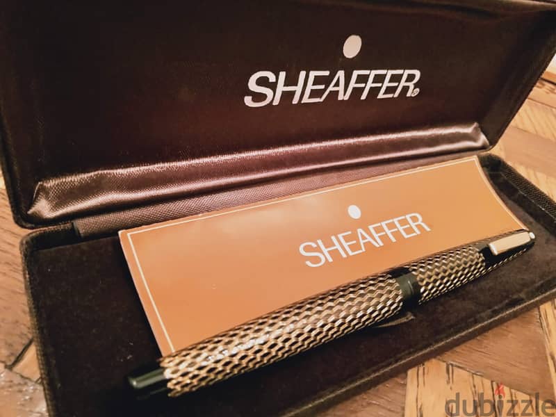 قلم حبر ذهب ماركة SHEAFFER سن ذهب خالص عيار 14K القلم طلاء ذهب عيار 14 13