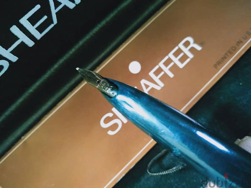 قلم حبر ذهب ماركة SHEAFFER سن ذهب خالص عيار 14K القلم طلاء ذهب عيار 14 15