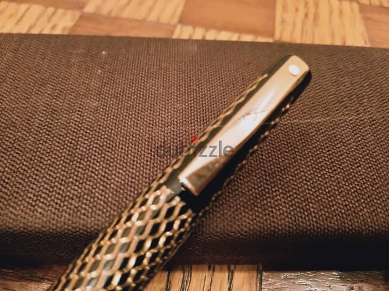 قلم حبر ذهب ماركة SHEAFFER سن ذهب خالص عيار 14K القلم طلاء ذهب عيار 14 4