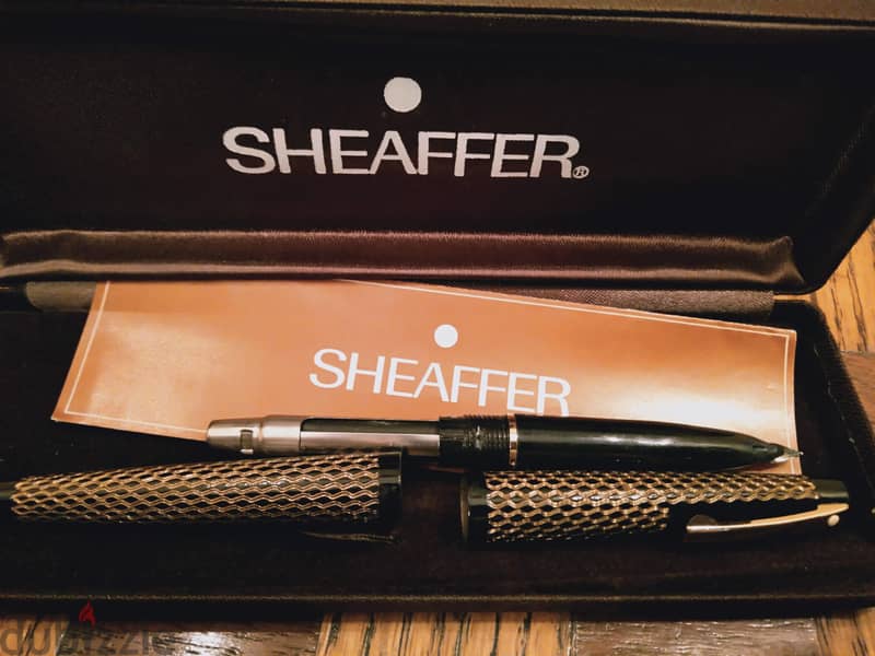 قلم حبر ذهب ماركة SHEAFFER سن ذهب خالص عيار 14K القلم طلاء ذهب عيار 14 10