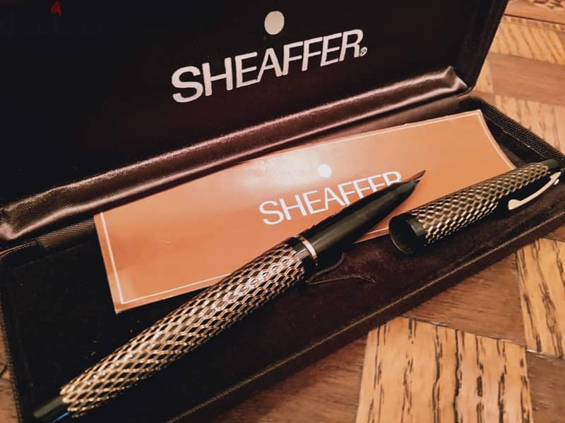 قلم حبر ذهب ماركة SHEAFFER سن ذهب خالص عيار 14K القلم طلاء ذهب عيار 14 12