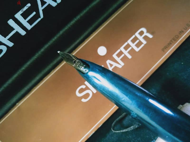 قلم حبر ذهب ماركة SHEAFFER سن ذهب خالص عيار 14K القلم طلاء ذهب عيار 14 15