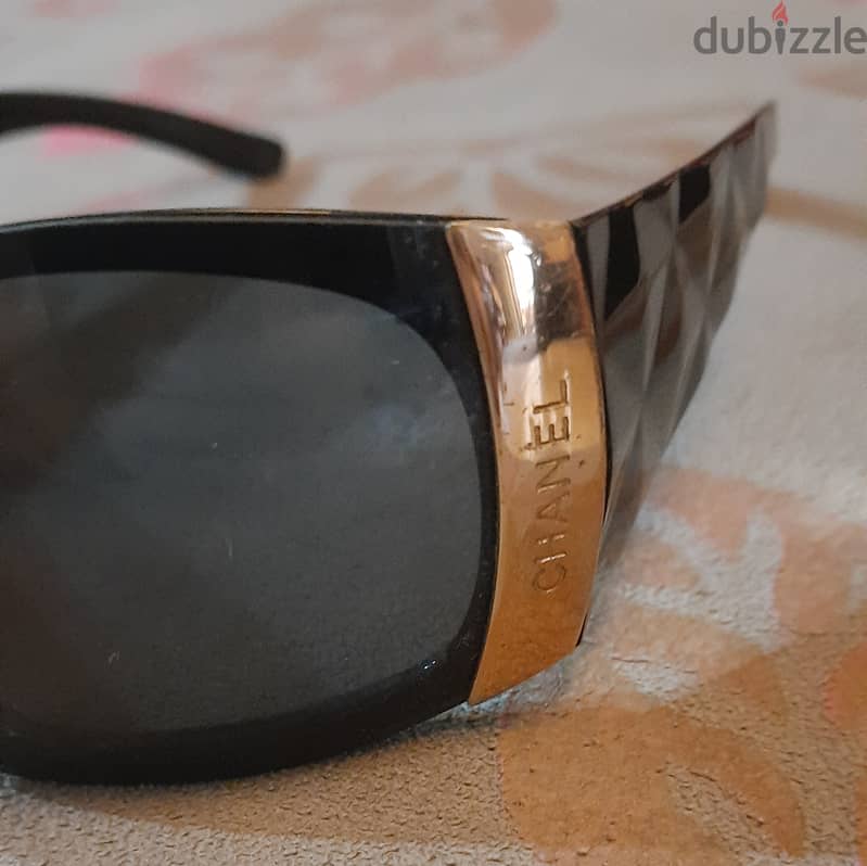 Black and Gold Vintage Chanel Glasses 5
