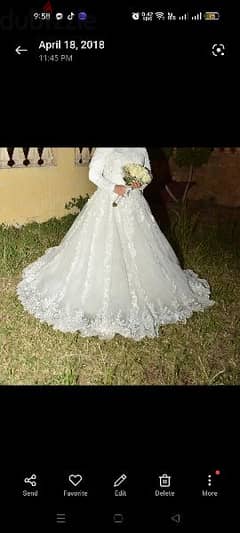 فستان زفاف لم يستخدم غير مره واحده فقط يوم الفرح بحالته زيرو مبروك لصا 0
