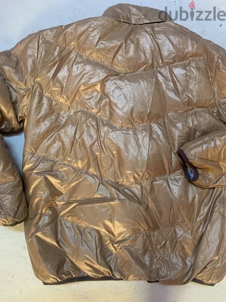 NWT  Diesel Jacket With Hoodie Adjustable Zipper Yellow Gold RARE 2XL 8