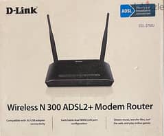 روتر هوائي ماركة D-Link + Wirelss N 300Modem Router 0
