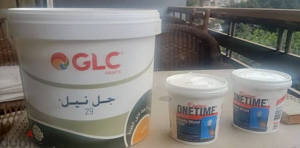 بستلة جيل نيل GLC وعدد 2 علبة ون تايم امريكي لعلاج الشروخ بالحوائط