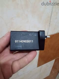 راس شاحن لينوفو USB-C اصلية مستعملة وارد اوربي 65 وات 0
