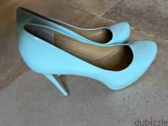 Macy’s pumps mint green 5inch heel, size 10 0