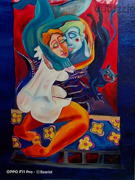 "Warm Emotions" is an oil painting 0