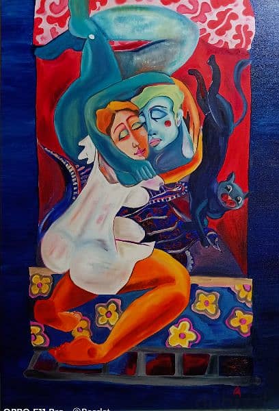"Warm Emotions" is an oil painting 4