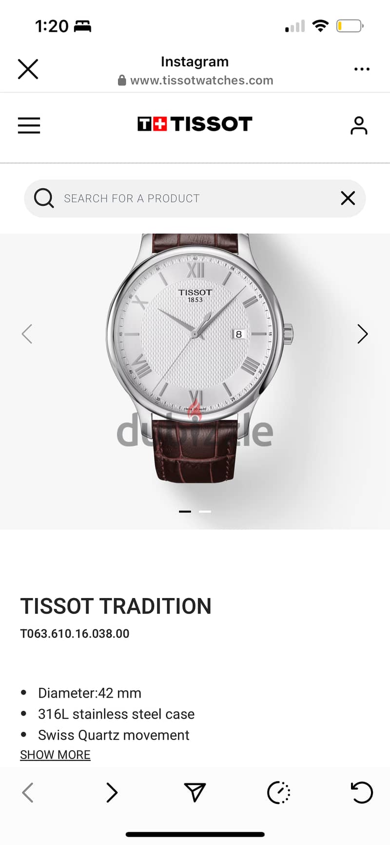 Tissot original leather band with original box 2