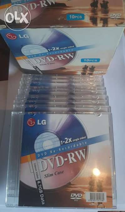 علبة إسطوانات DVD/RW - LG جديدة