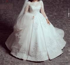 فستان زفاف زيرو بسعر لقطه استعمال يوم الفرح بس