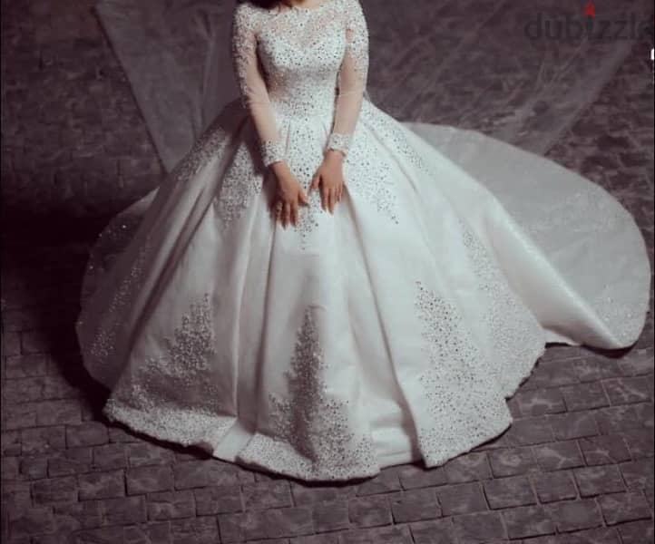 فستان زفاف زيرو بسعر لقطه استعمال يوم الفرح بس 1