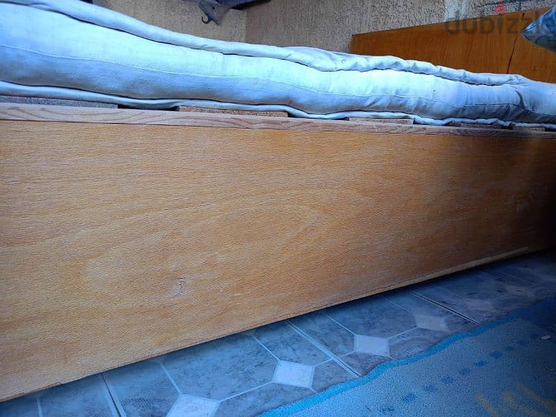 عدد ٢ سرير خشب ثقيل ١٢٠ سم بحالة الزيرو 2