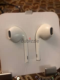 سماعة ابل اصلية لم تستخدم Apple EarPods iphone Lightning Connector 3.5 0