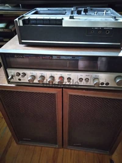 كاسيت ريكورد وراديو إستريو sony ياباني اصلي ٤ قطع