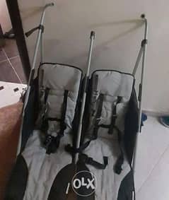 Hauck double stroller - عربة اطفال الماني مزدوجة 0