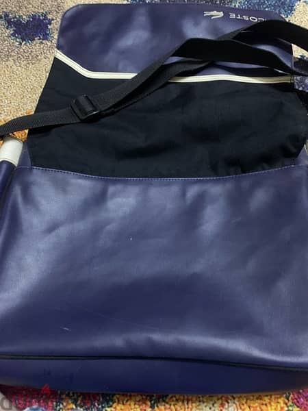 Lacoste Leather Look Messenger Bag 2