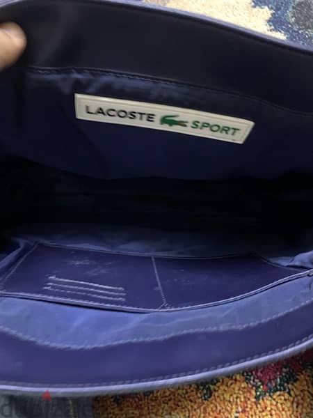 Lacoste Leather Look Messenger Bag 5