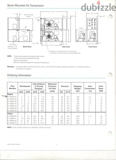 محطة هواء مضغوط-للاستعمال في المستشفيات الصغيرة-أمريكية-Air Compressor