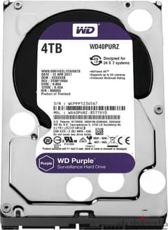 Internal HDD WD PURPLE 4TB 0