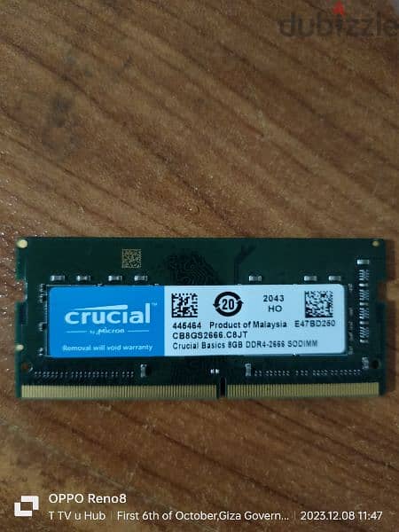 Ram 8G DDR4 1