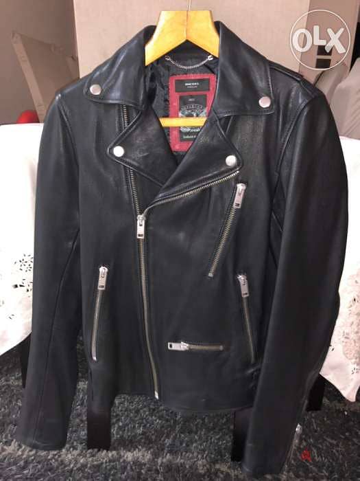 DIESEL Leather Bicker Jacket 0