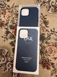 iPhone 12 promax apple leather + panzer glass screen جراب ١٢ بروماكس 0