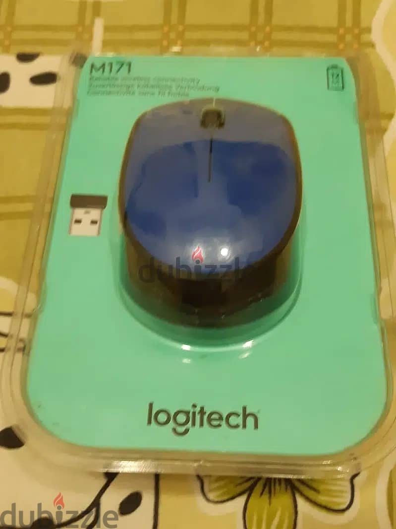 Logitech M171 Wireless Mouse - Blue ماوس 4