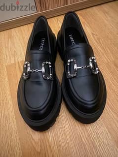 New loafers black real leather