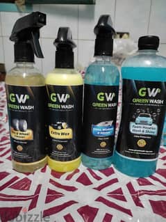 منتجات Green Wash لغسيل جاف بدون ماء و تلميع و تشميع السياره بدون ماء 0