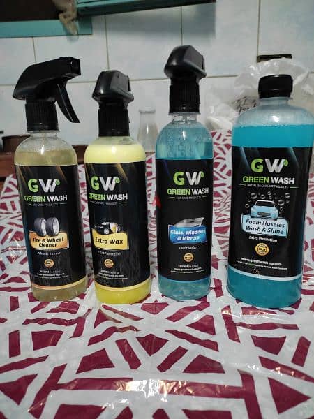 منتجات Green Wash لغسيل جاف بدون ماء و تلميع و تشميع السياره بدون ماء 7