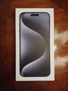 NEW iPhone 15 Pro Max 256 Gb Blue Titanuim (unopened box) بوكس متبرشم 0