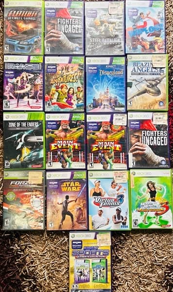 XBOXsss 360 + 2 controllers + kinect + 17 original CD games 0