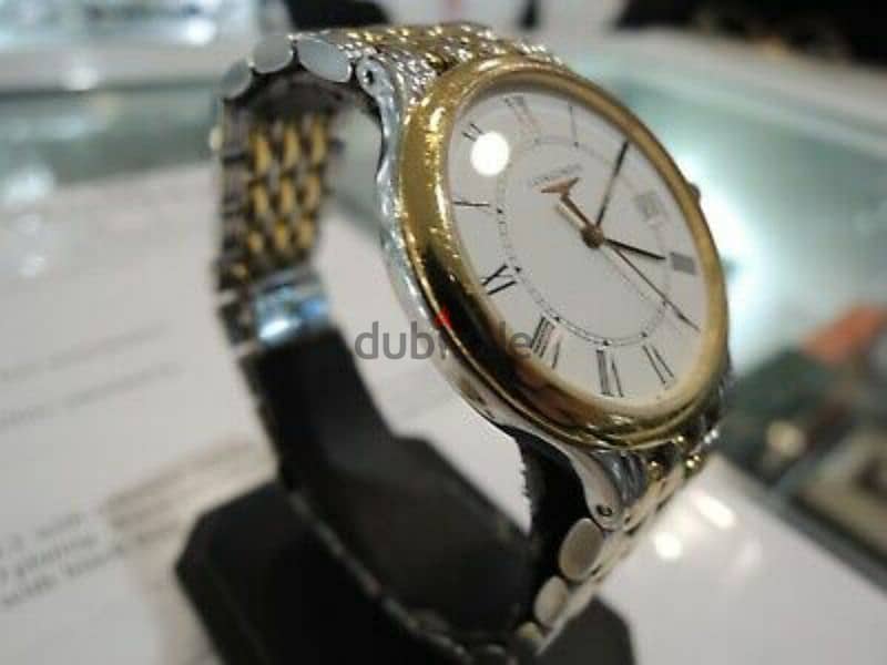 Longines silver gold white 2