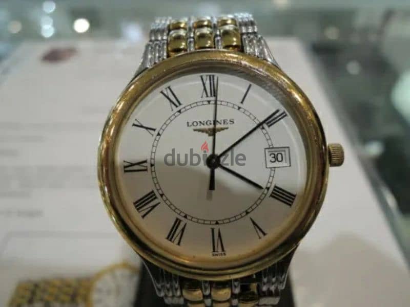 Longines silver gold white 5