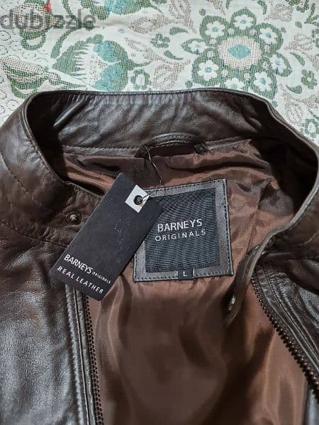 barneys original leather jacket جاكيت جلد طبيعى 3