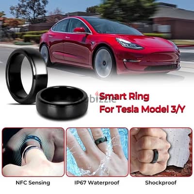 مفتاح تسلا علي شكل دبلة tesla key ring