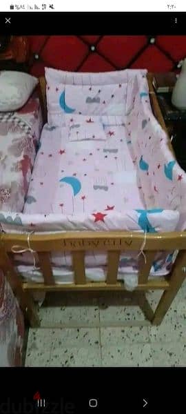 سرير اطفال خشب زان ثابت وهزاز بسعر المصنع 14