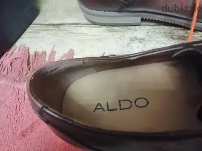 Signature Leather Sole Aldo Toe Cap Shoes 2