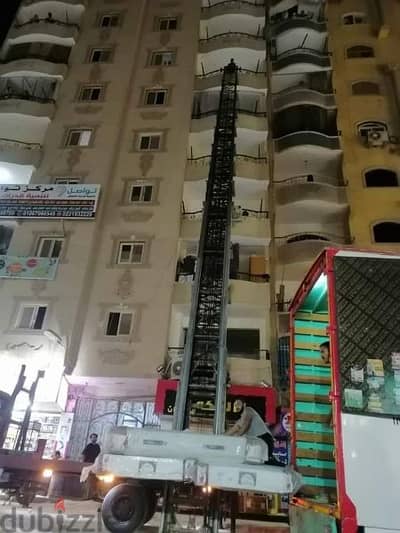 شركة الرحاب لنقل ورفع العفش، ونش رفع الاثاث، داخل حلوان